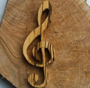 Custom Wooden Musical Note by Lutefisk Woodworking handmade in Port Edwards, WI