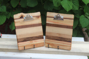 Custom clip board from Lutefisk Woodworking in Port Edwards, WI